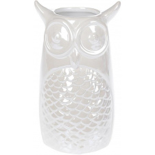 Ваза ceramic Сова 19см, перловий білий Bona DP67958