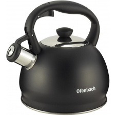 Чайник со свистком 2л черный матовый из нержавеющей стали DP97184 Ofenbach