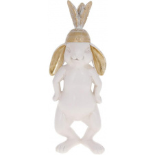 Фигурка интерьерная 11х9х29 см White-Gold Кролик в индейской шапке Bona DP118563