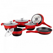 Набір посуду з 10 предметів Royalty Line (RL-BS1010M Red-Black)
