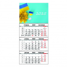 Квартальный настенный календарь на 2025 Vivay Украина 30x65 см Разноцветный (hub_st8l3i)
