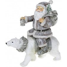 Фигура Santa Christmas Lantern grey BonaDi DP186310