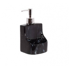 Диспенсер для моющего средства Qiot Marble с подставкой для губки BonaDi Черный 400 мл DP218298