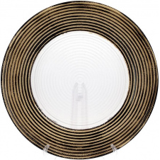 Блюдо 33 см стекло Gold DP91219 BonaDi
