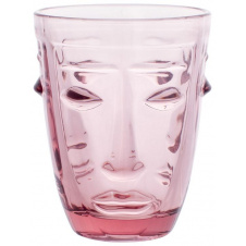 Склянки Sara 6 штук 250ml із рожевого напівпрозорого скла BonaDi DP218244