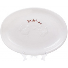 Блюдо Bona сервировочное Ceramic Тоскана Family DELICIOUS 37х27см с объемным рисунком DP40965