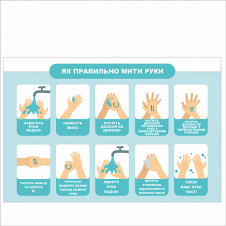 Плакат Vivay Як правильно мити руки А3 (7656)