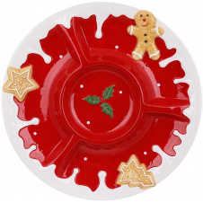 Менажница сервировочная на 4 секции BonaDi Gingerbread man 35х3 см Разноцветный DP232370
