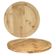 Доска разделочная Bamboo круглая диаметр 25см бамбуковая S&T DP37977