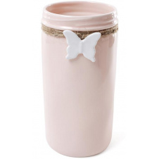 Фото - Ваза настільна для квітів Flowers Garden Метелик 26 см ceramic, рожевий Bona DP41724 Ваза настільна для квітів Flowers Garden Метелик 26 см ceramic, рожевий Bona DP41724