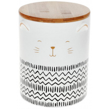 Керамическая банка для сыпучих продуктов Kitti 1200ml белая DP218236 BonaDi