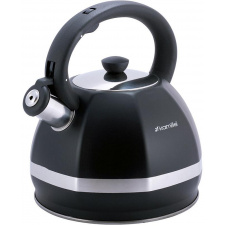 Чайник 3л из нержавеющей стали со свистком черный Kamille DP112959