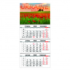 Квартальный настенный календарь на 2025 Vivay Украина 30x65 см Разноцветный (hub_es65sq)