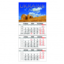 Квартальный настенный календарь на 2025 Vivay Украина 30x65 см Разноцветный (hub_1ktqi7)