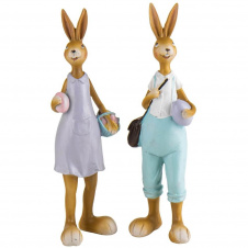 Фото - Набор двух декоративных статуэток Easter Bunnies 29х9х7 см Lefard AL219028 Набор двух декоративных статуэток Easter Bunnies 29х9х7 см Lefard AL219028