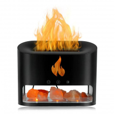 Зволожувач повітря соляна лампа Docsal Flame 3в1 з ефектом полум'я CNV