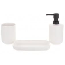 Набор в ванную комнату White with black 3шт Sabefet