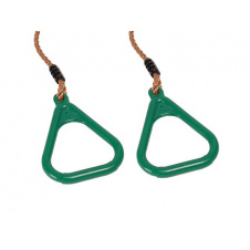 Кольца Акробатические Triangle на веревках для детских площадок зеленый Just Fun BT187521