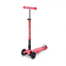 Детский самокат 3-х колесный складной Micro Maxi Deluxe Foldable LED 50 kg Koral KD117856