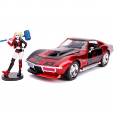 Игровой набор Jada Харли Квин машинка Chevrolet Corvette Stingray 1969 с фигуркой OL86791