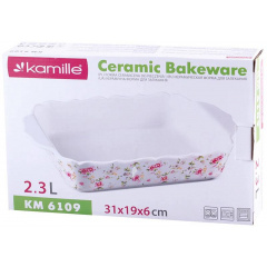 Форма для запекания Kamille Mirlinda 30.5х19х6см керамическая DP37149 Токмак