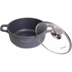 Кастрюля Kamille Landes Grey 6.5л с литыми алюминиевыми ручками DP36560 Хмельницький