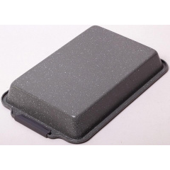 Форма для выпечки Kamille Marble 46х30х6см с силиконовыми ручками DP37141 Васильків
