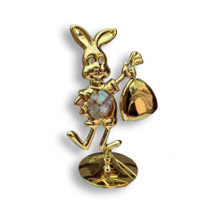 Статуетка Crystocraft Кролик Мішок бабла зі стразами Swarovski 7,5 см Gold (AL186565) Полтава