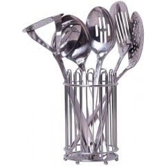 Набор кухонных аксессуаров Crystal 6 предметов в металлическом стакане Kamille DP37511 Братское