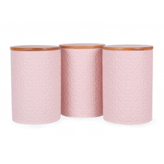 Банки Ornament Pink 3шт 500 мл AL186530 Lefard Ровно