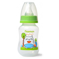 Бутылочка для кормления детская Baby Счастливый котик 125 мл Fissman DP43969 Луцьк