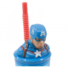 Пляшка з трубочкою 360 мл Stor Avengers Captain America (74866) Токмак