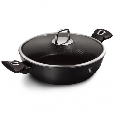 Сковорода Вок із кришкою 30 см Berlinger Haus Black Silver Collection (BH-7113) Кропивницький