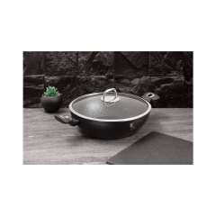 Сковорода Вок із кришкою 30 см Berlinger Haus Black Silver Collection (BH-7113) Кропивницький