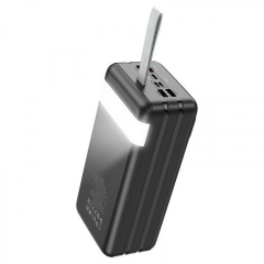 УМБ портативное зарядное Power Bank HOCO Electric J86B 60000mAh 4USB Lightning Type-C QC 5A Black Запорожье