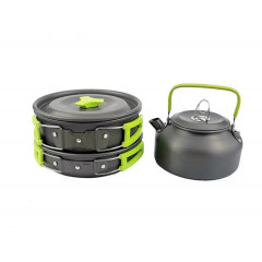 Набір туристичного посуду алюмінієвого Cooking Set DS-308 8148 Луцьк