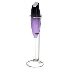 Капучинатор ручний з підставкою Adler AD 4499 Black/Violet Вишневе