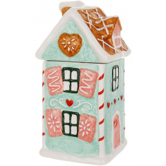 Емкость с крышкой BonaDi Marshmallow-Gingerbread House для сыпучих продуктов 1000 мл Разноцветный DP233120 Черкассы