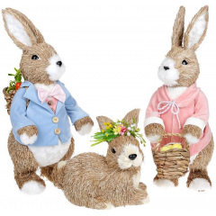 Фігурка інтер'єрна Bunny with a basket 28x16x47 см Bona DP118201 Ізмаїл