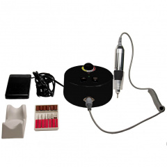 Апарат фрезер SalonHome T-ZS-605-black для манікюру та педикюру круглий 35000 оборотів Чорний Дніпро