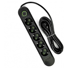 Удлинитель-переноска UA Power 6 м 5 розеток 3 USB F05U Черный Днепрорудное