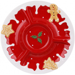 Менажниця сервірувальна на 4 секції BonaDi Gingerbread man 35х3 см Різнокольоровий DP232370 Суми