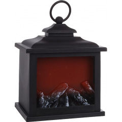 Світлодіодний камін BonaDi Black&Fire 12х19х17см Чорно-червоний DP232328 Камінь-Каширський