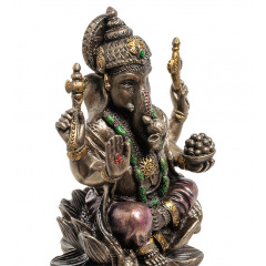 Cтатуетка колекційна Бог мудрості та благополуччя Ganesh 8х5х5 см Veronese Коричневий AL229035 Київ