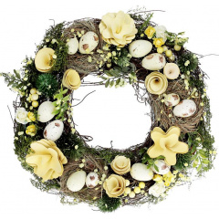 Декоративный венок подвесной Yellow Flowers Ø31cm Bona DP118249 Київ