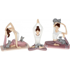 Фігурка інтер'єрна Exercise with Cats 16x7x14 см Bona DP118179 Ізюм