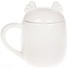 Чашка ceramic с крышкой Bona Совушка с сердцем 460 мл DP39488 Ізмаїл