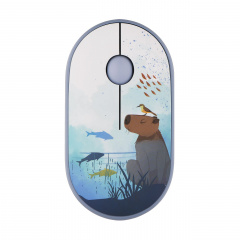 Мишка бездротова 2E MF300 CAPYBARA SWIM Silent WL BT з принтом Київ