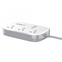 Подовжувач з USB 2 м Ldnio SCW3451 3USB Type-C 3 розетки QC Wi-Fi White Київ
