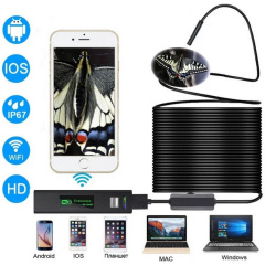 Ендоскоп USB Wi-Fi камера бороскоп 8 мм 10 м Black Косів